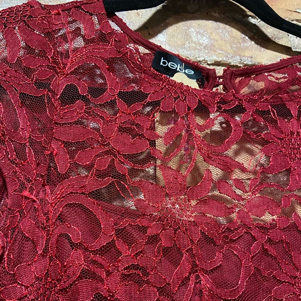 #134 Lace Fitted Dress View 3
